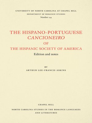 cover image of The Hispano-Portuguese Cancioneiro of the Hispanic Society of America